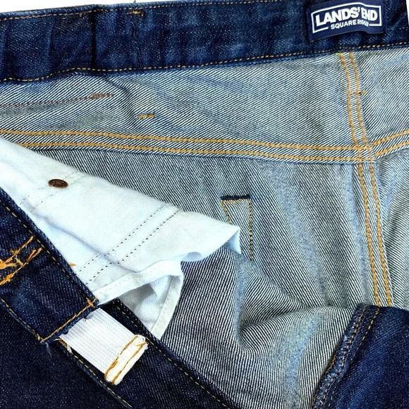 Lands' End New Square Rigger Traditional Fit Denim Dark Blue Jeans 42X26 Classic - Picture 11 of 16